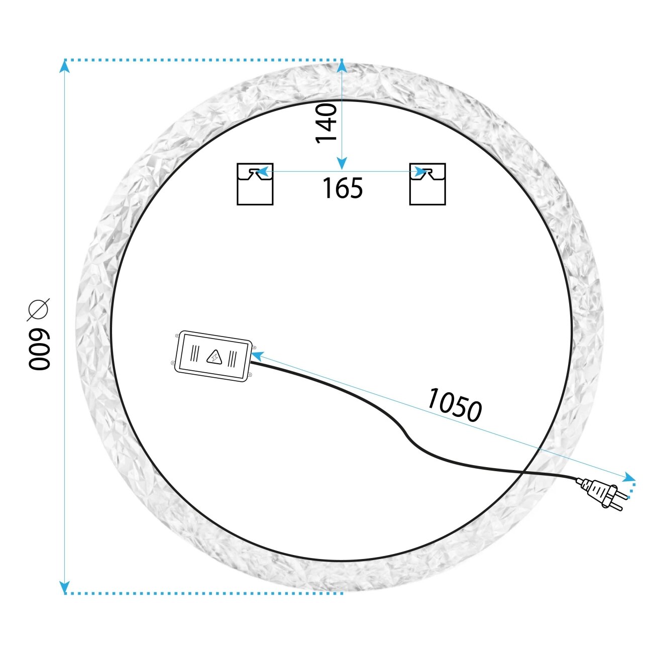 Veidrodis LED 60cm YH-3562 7 Veidrodis LED 60cm YH-3562 7