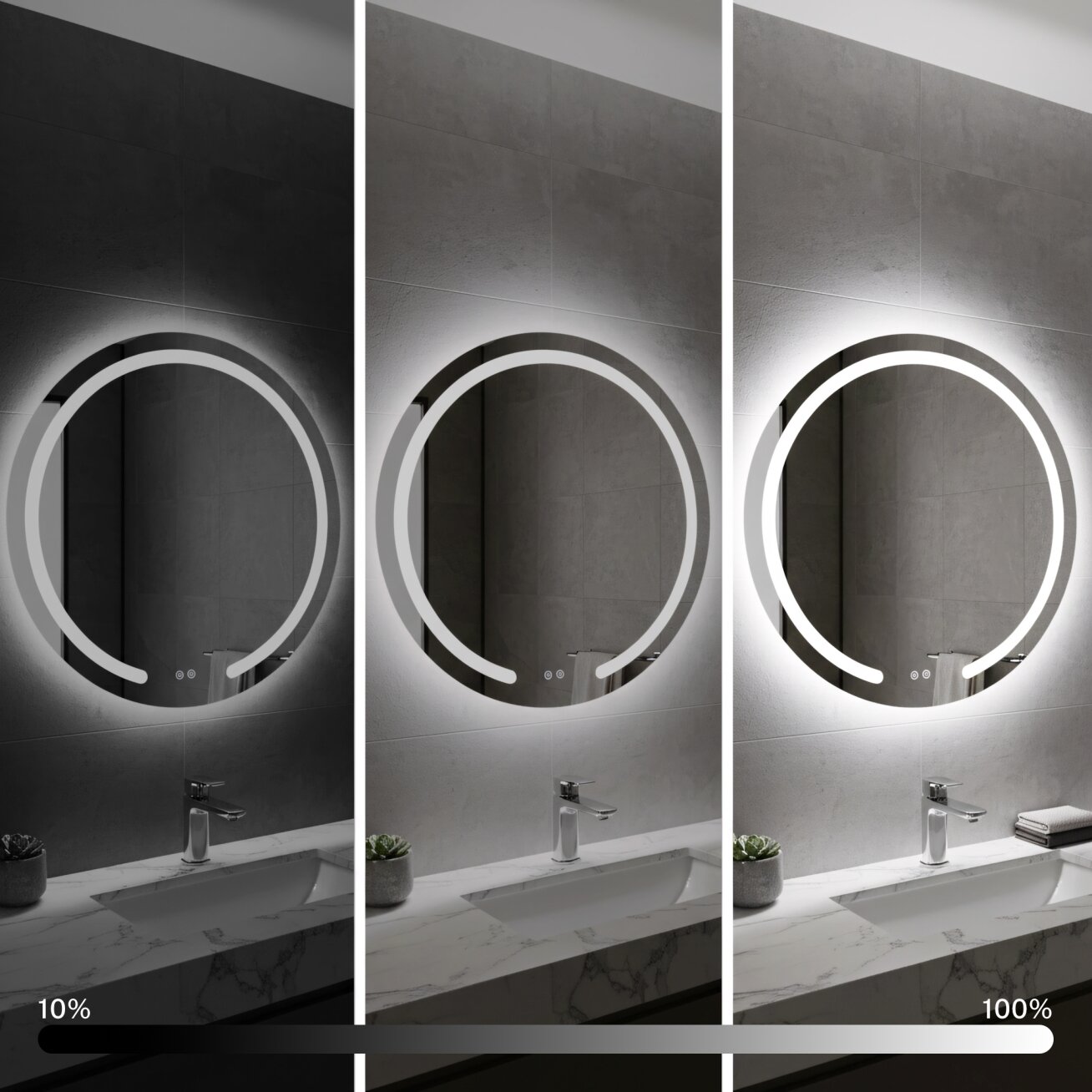 Veidrodis LED 70cm Modern 5