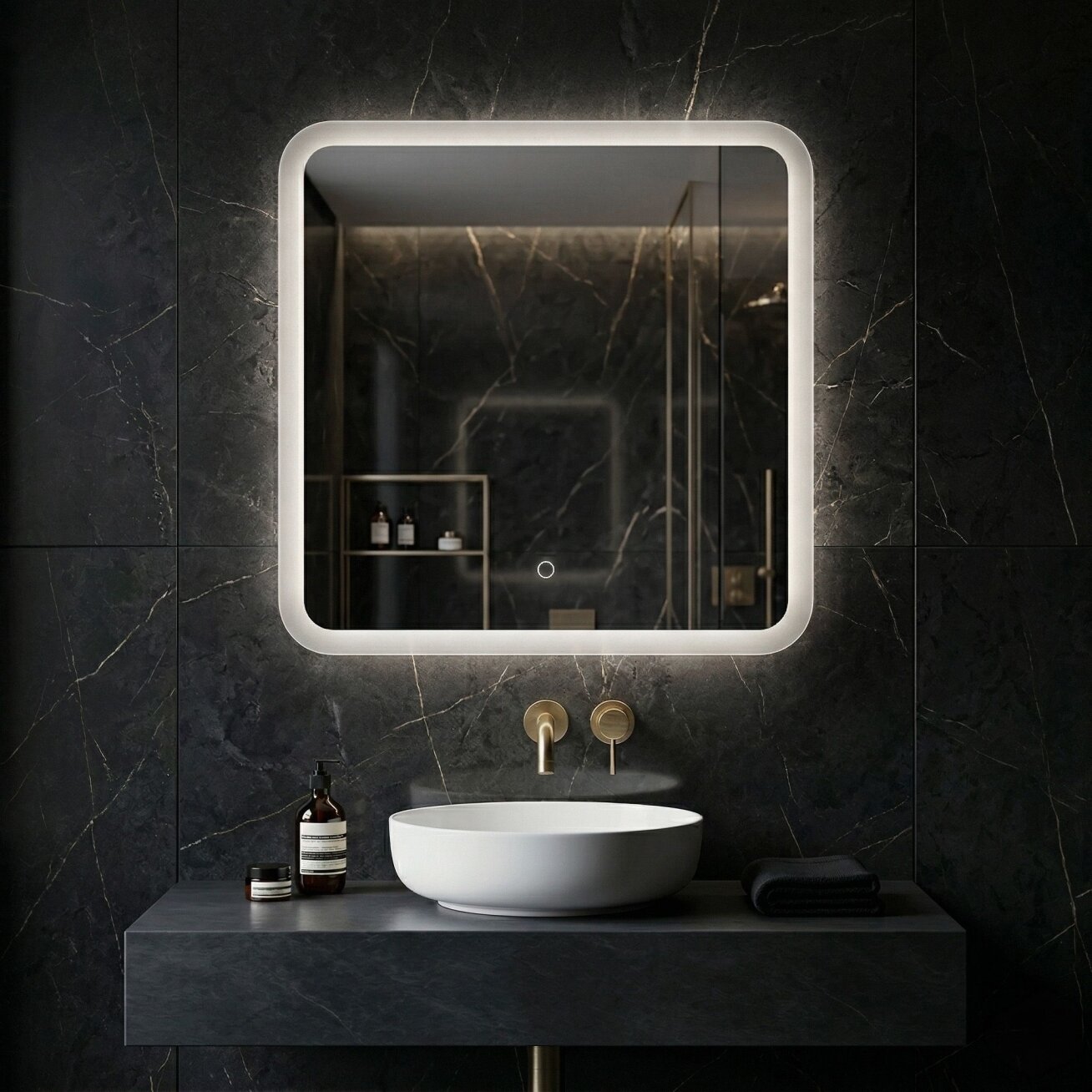 Veidrodis LED 70x70cm TOP-2 Veidrodis LED 70x70cm TOP-2