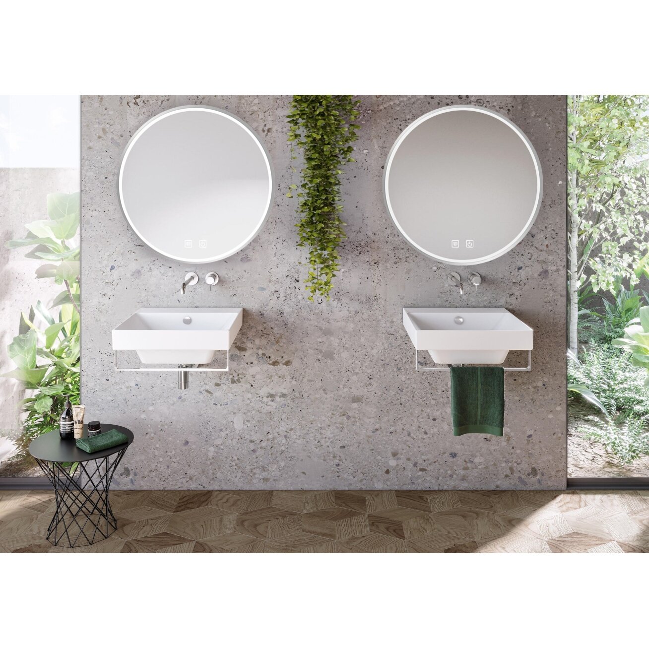 Veidrodis LED 80cm MMJ BRUSH SILVER 7 Veidrodis LED 80cm MMJ BRUSH SILVER 7