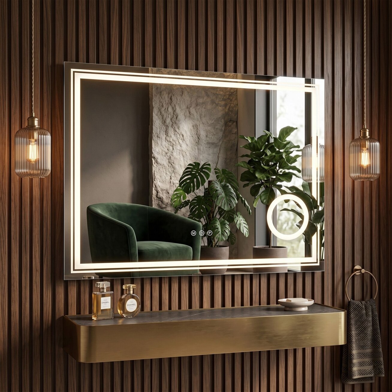 Veidrodis LED 80x60cm HAVEN 3