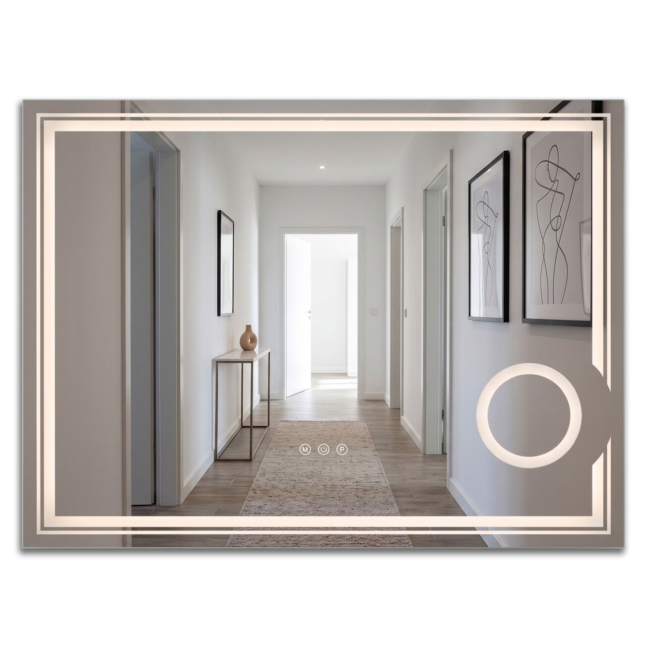 Veidrodis LED 80x60cm HAVEN