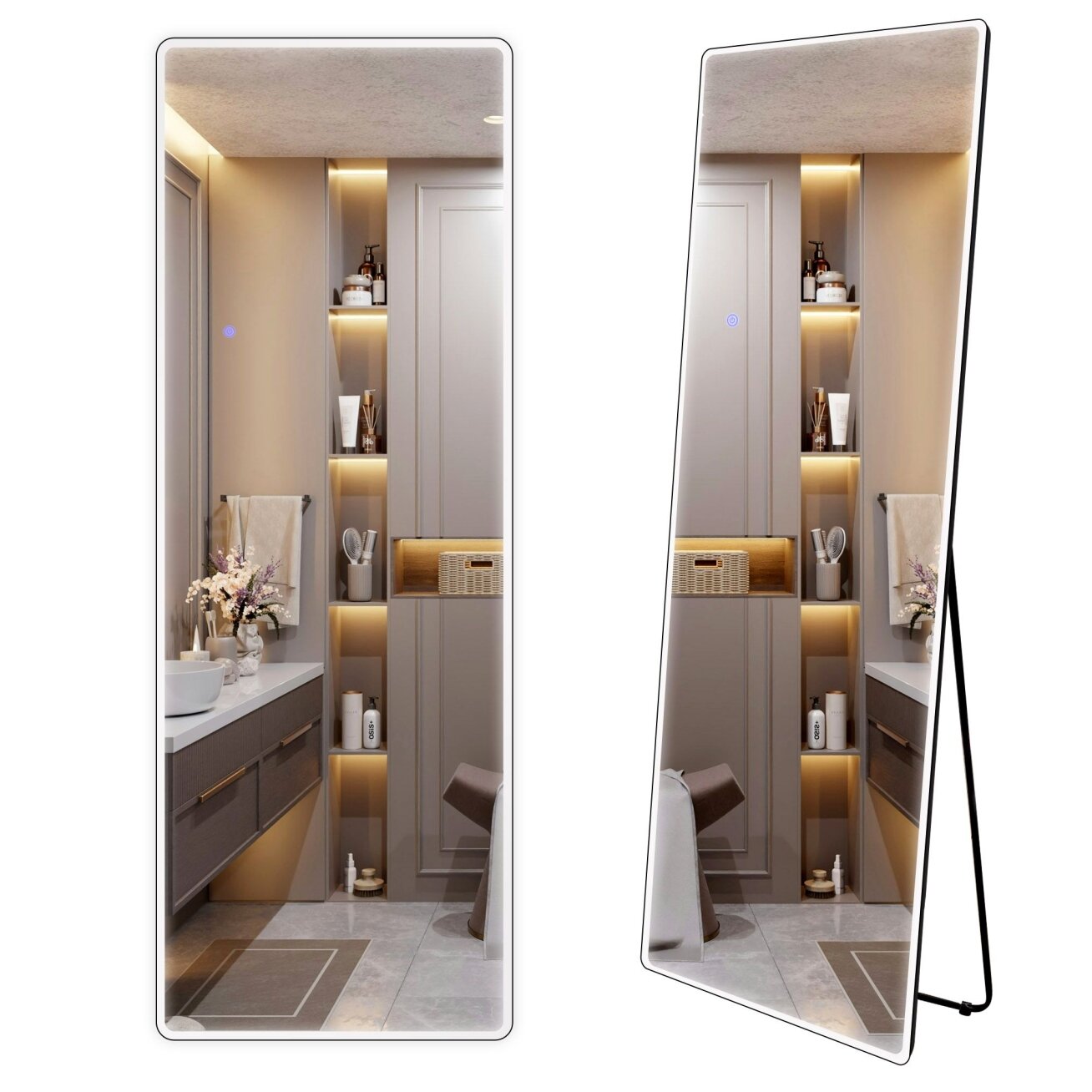 Veidrodis LED Classico 60x170cm Black 1 Veidrodis LED Classico 60x170cm Black 1