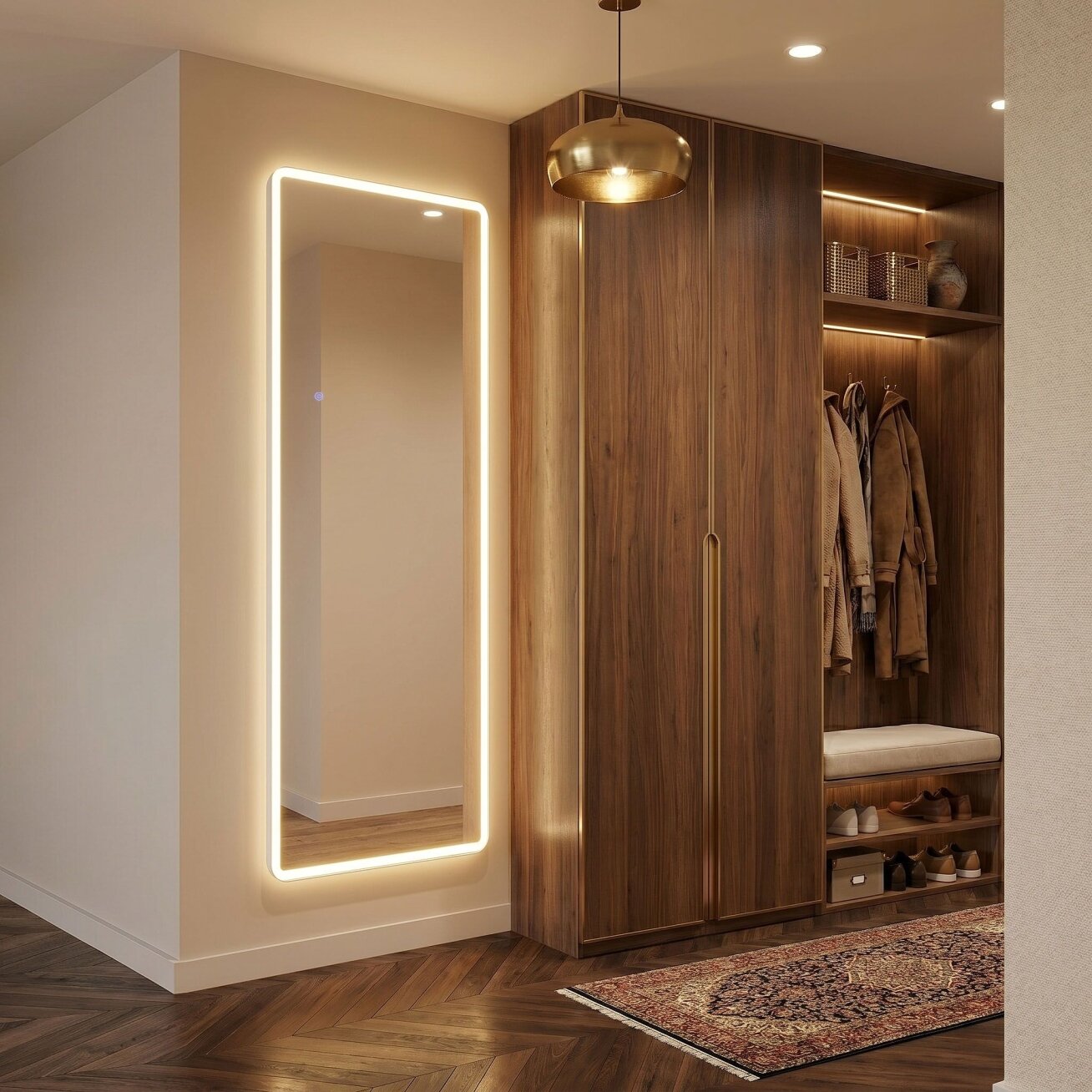 Veidrodis LED Classico 60x170cm White 7