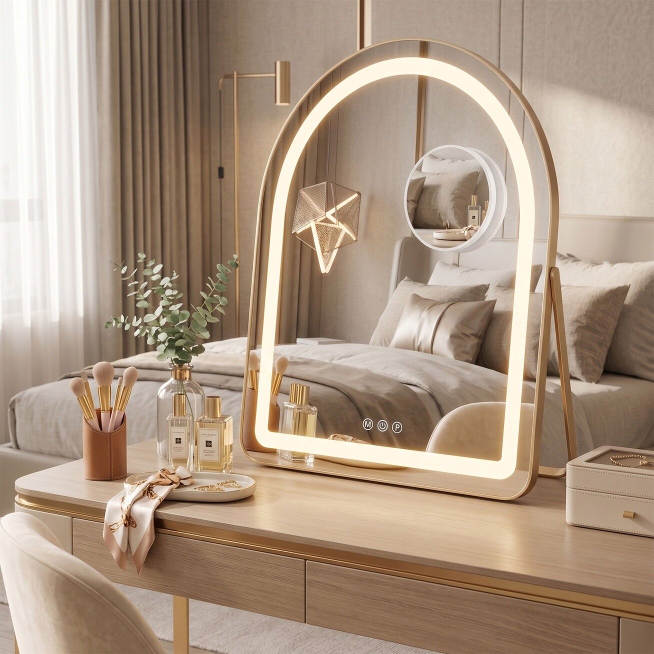 Veidrodis LED GLAM L.Gold 40x45cm 2 Veidrodis LED GLAM L.Gold 40x45cm 2