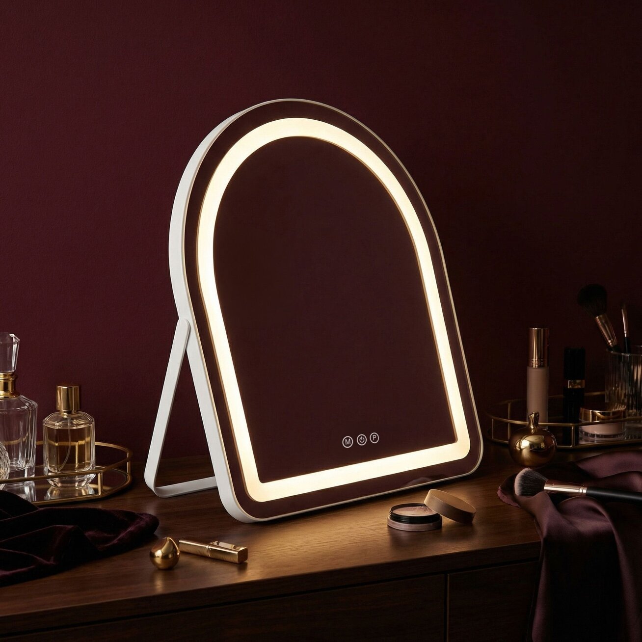 Veidrodis LED GLAM White 40x45cm Veidrodis LED GLAM White 40x45cm
