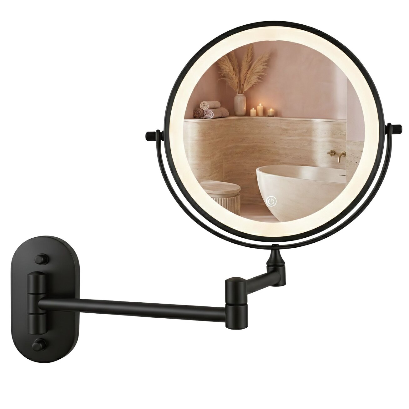 Veidrodis LED Glow Black