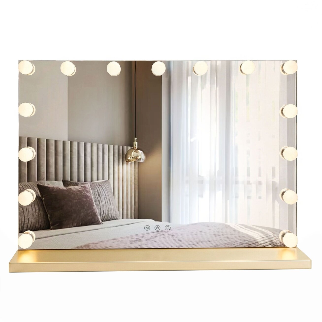Veidrodis LED HOLLYWOOD L.Gold 80x60 9 Veidrodis LED HOLLYWOOD L.Gold 80x60 9