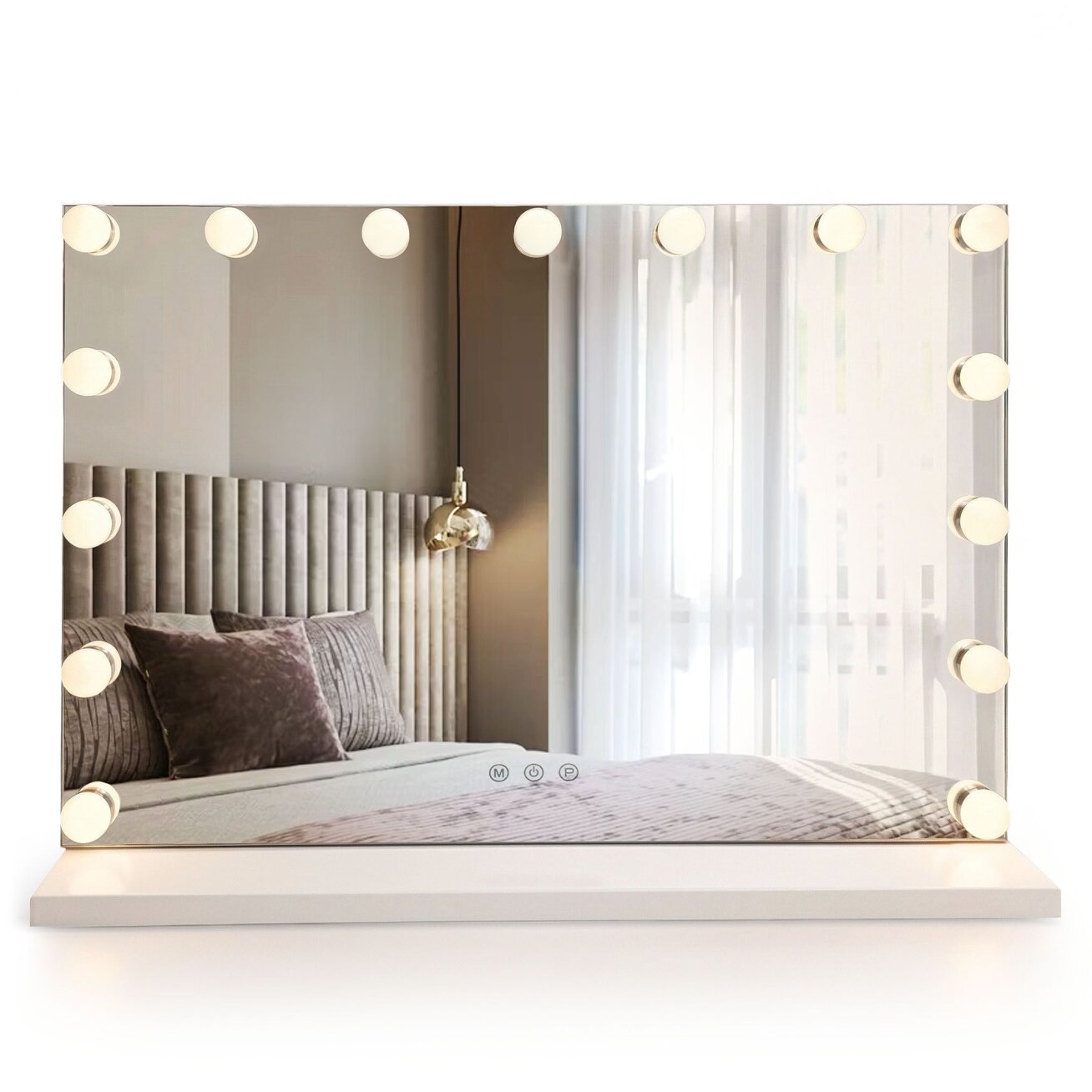 Veidrodis LED HOLLYWOOD White 80x60 Veidrodis LED HOLLYWOOD White 80x60