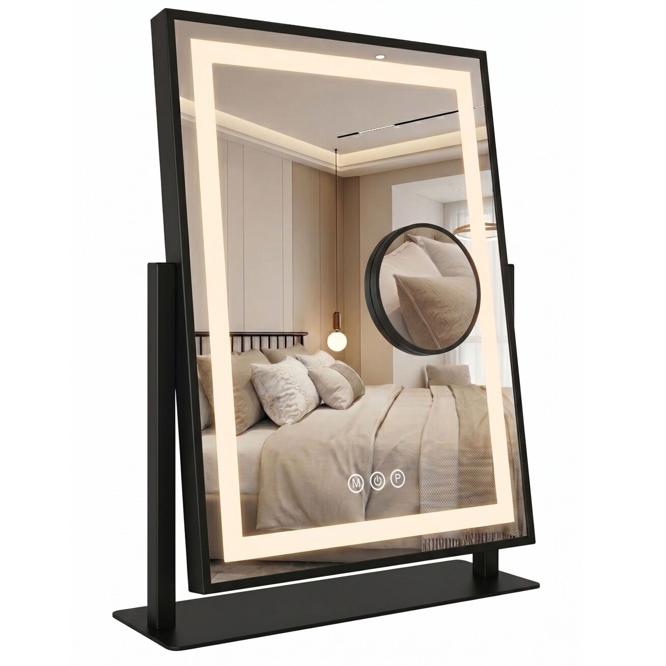 Veidrodis LED LUMI Black 30x40cm