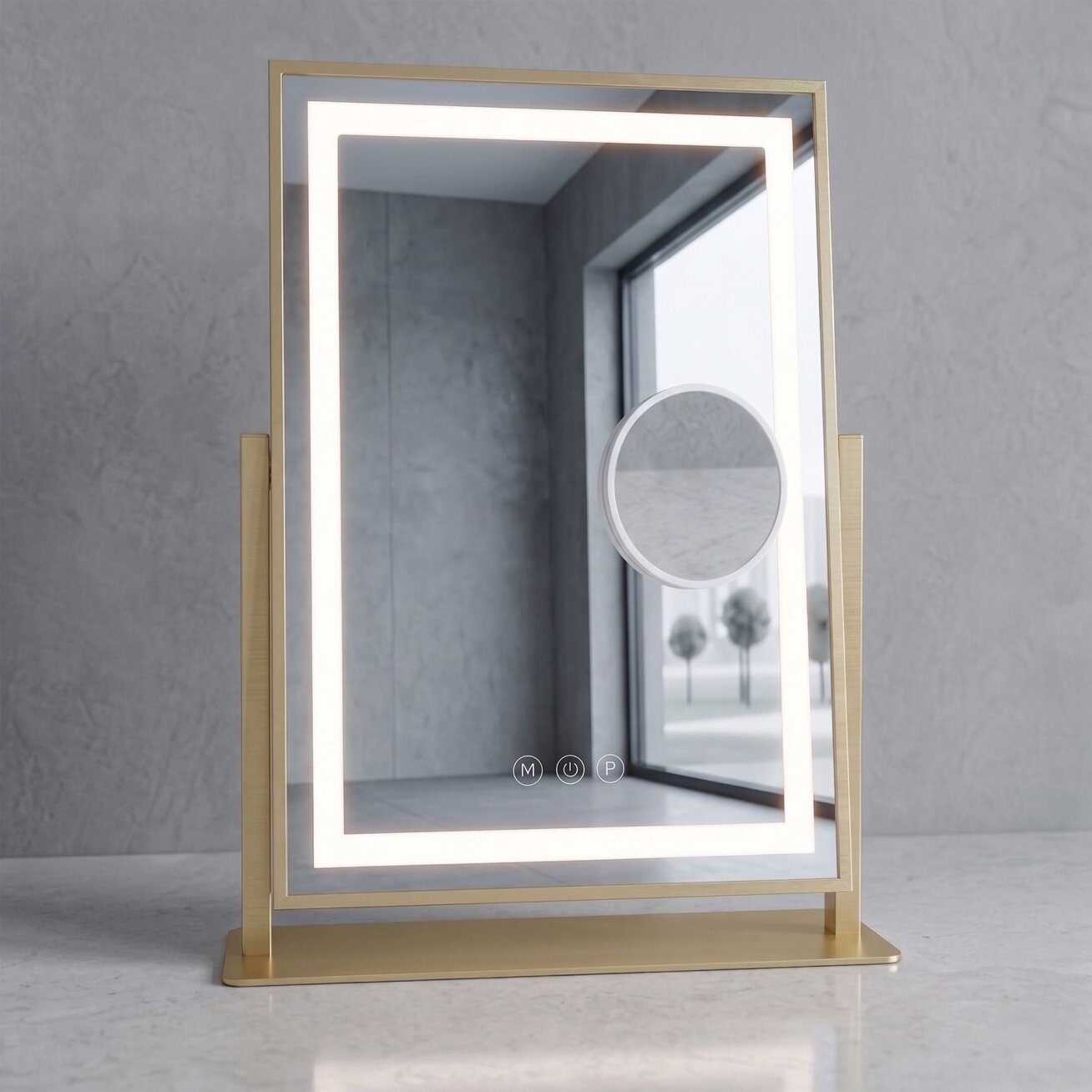 Veidrodis LED LUMI L.Gold 30x40cm 3 Veidrodis LED LUMI L.Gold 30x40cm 3