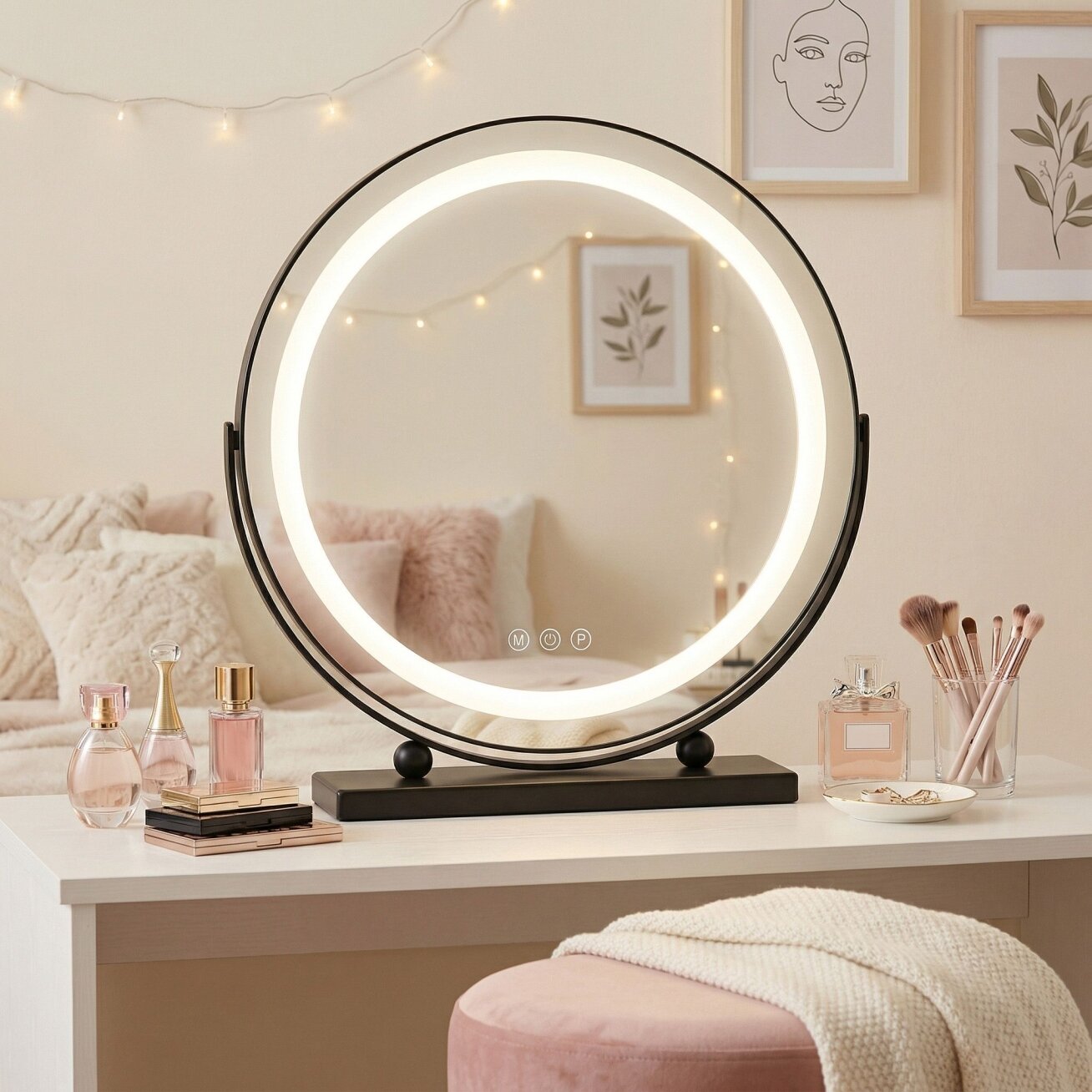 Veidrodis LED MAKE-UP Black 40 cm 2 Veidrodis LED MAKE-UP Black 40 cm 2