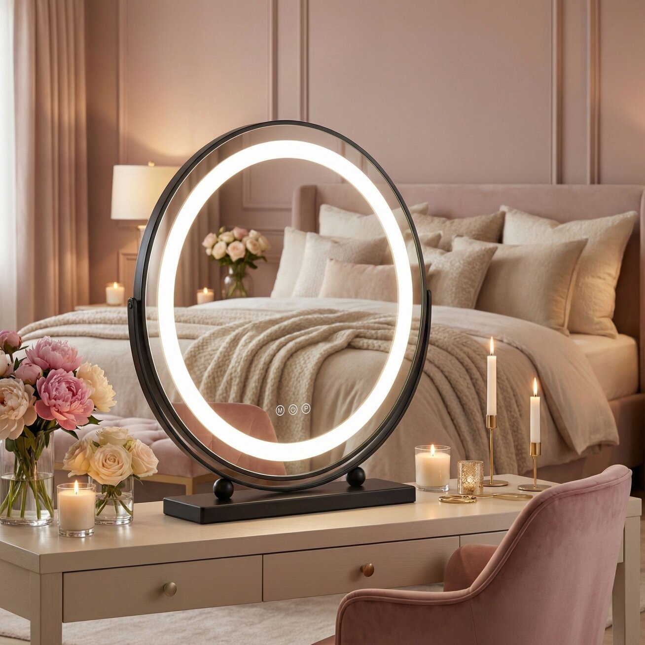 Veidrodis LED MAKE-UP Black 40 cm 7