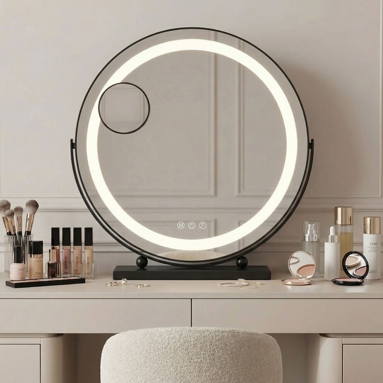 Veidrodis LED MAKE-UP Black 40 cm 8