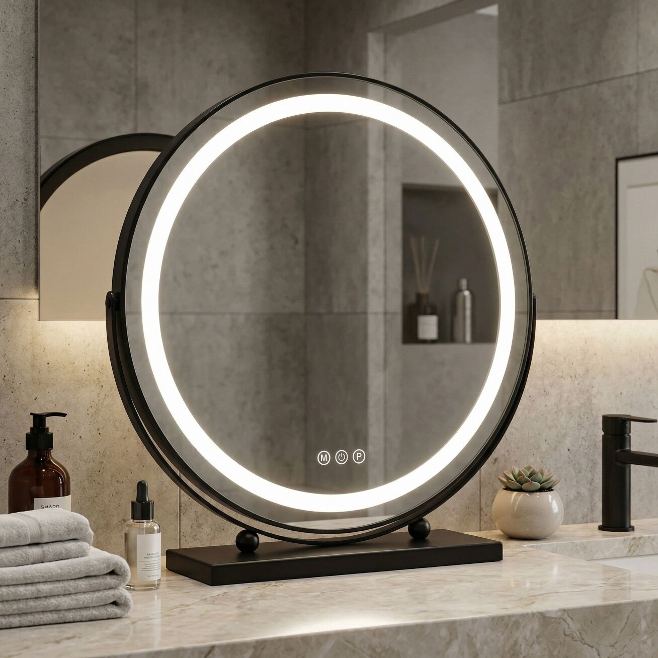 Veidrodis LED MAKE-UP Black 50 cm 2 Veidrodis LED MAKE-UP Black 50 cm 2