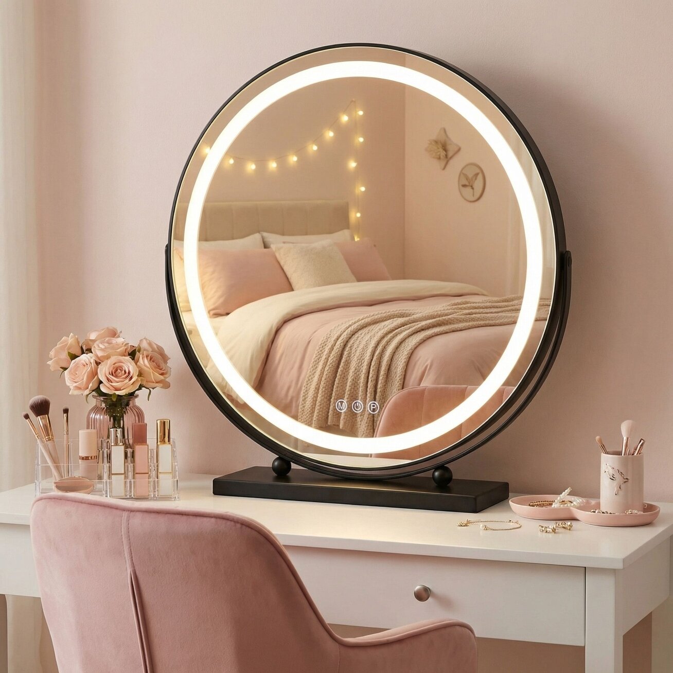 Veidrodis LED MAKE-UP Black 50 cm 4