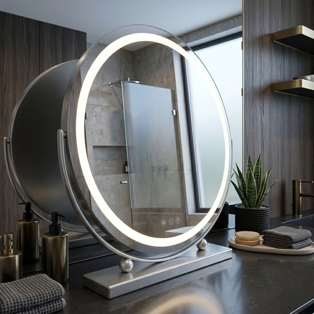Veidrodis LED MAKE-UP Chrome 50 cm 2 Veidrodis LED MAKE-UP Chrome 50 cm 2