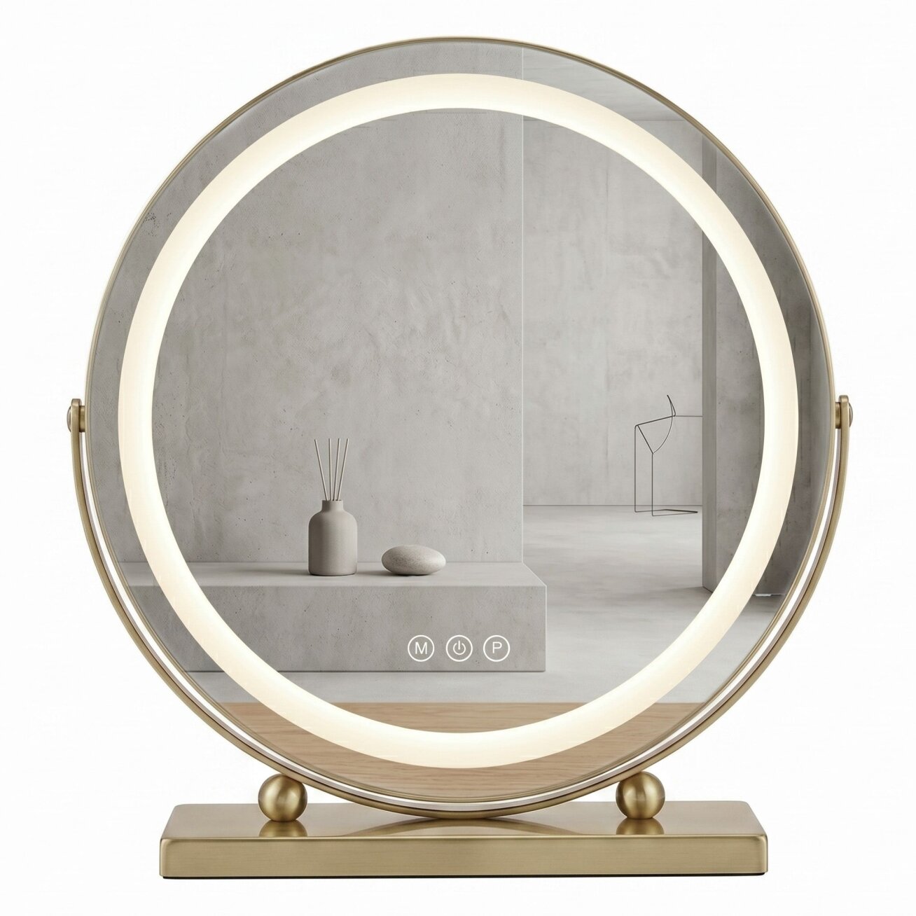 Veidrodis LED MAKE-UP L.Gold 58x45 8