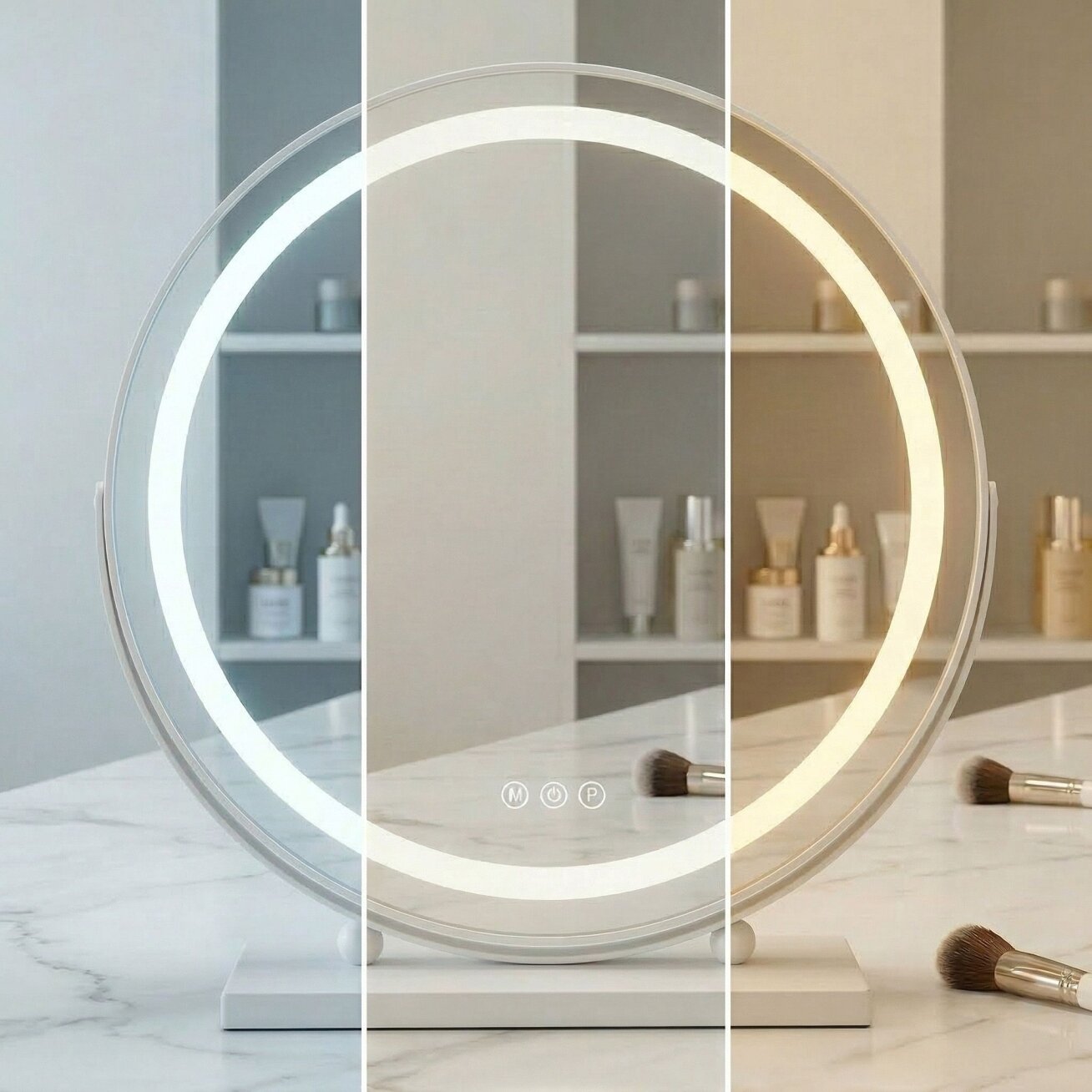 Veidrodis LED MAKE-UP White 50 cm 7