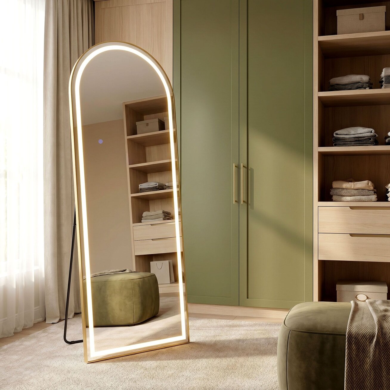 Veidrodis LED Orbit 50x160cm Brush Gold 4
