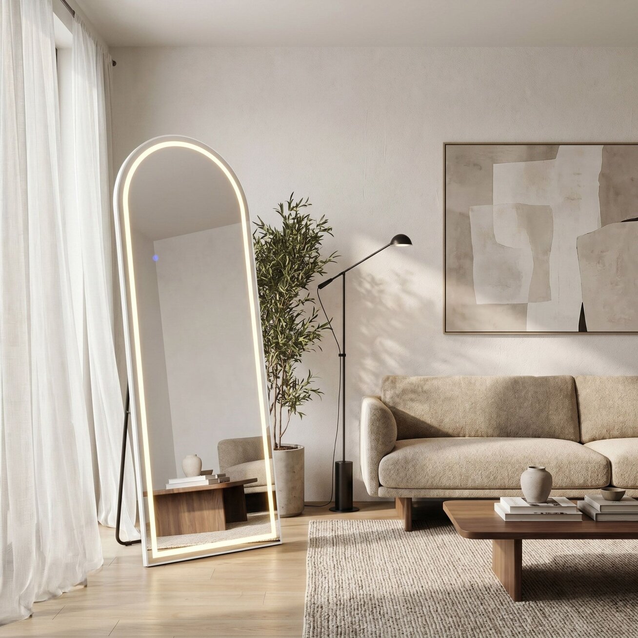 Veidrodis LED Orbit 60x170cm White 3 Veidrodis LED Orbit 60x170cm White 3