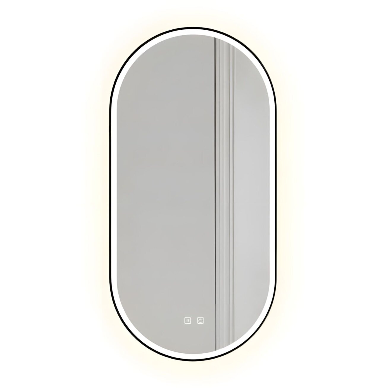 Veidrodis LED OVL 50x100cm Black Veidrodis LED OVL 50x100cm Black