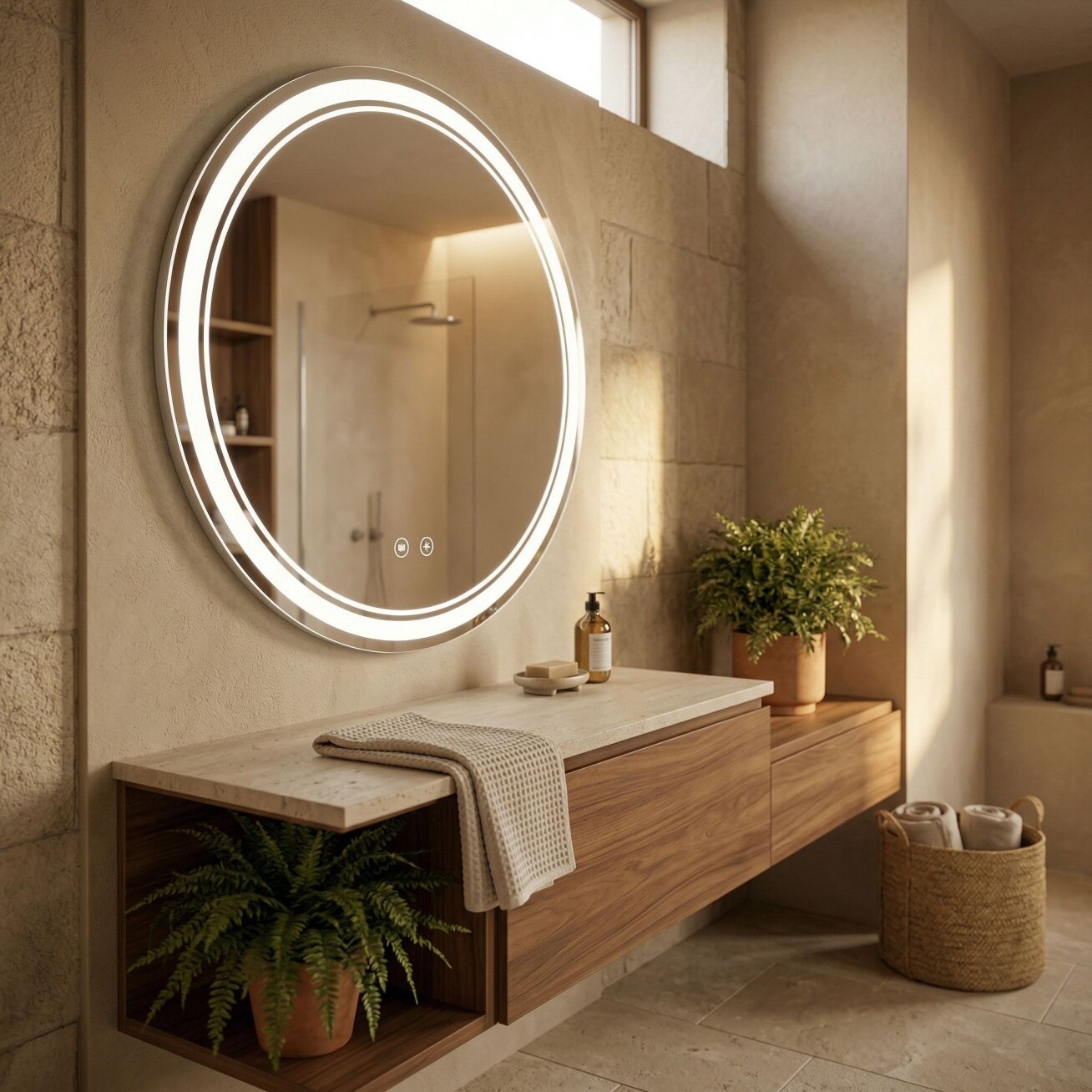 Veidrodis LED SOFT 90 4