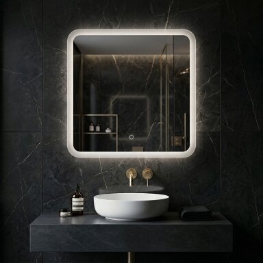 Veidrodis LED 70x70cm TOP-2