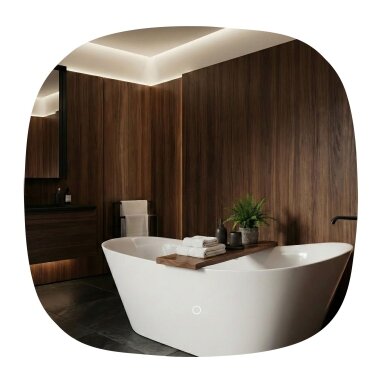 Veidrodis LED 70x70cm TOP