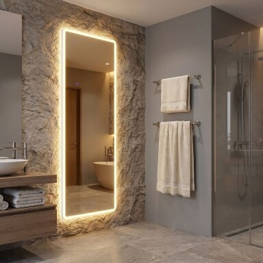 Veidrodis LED Classico 60x170cm White
