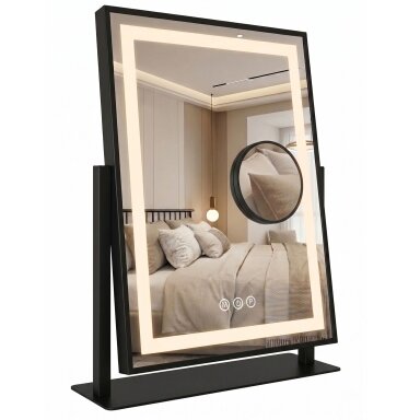Veidrodis LED LUMI Black 30x40cm
