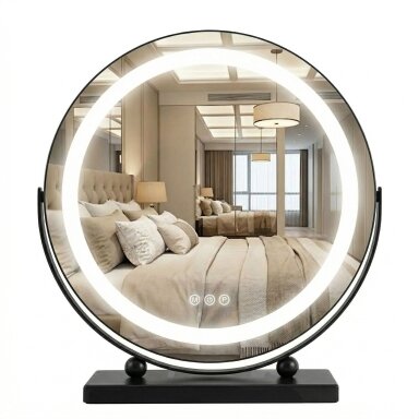 Veidrodis LED MAKE-UP Black 40 cm
