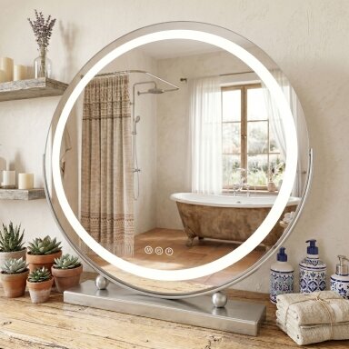 Veidrodis LED MAKE-UP Chrome 50 cm
