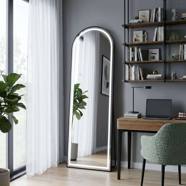 Veidrodis LED Orbit 50x160cm Black