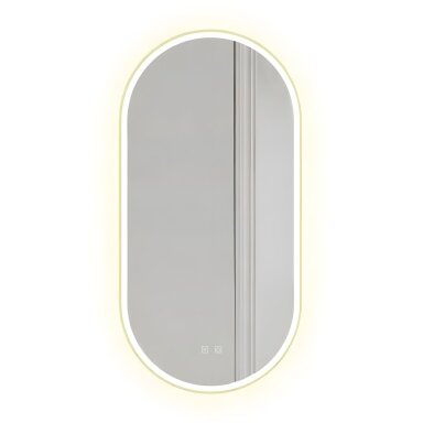 Veidrodis LED OVL 50x100cm Gold