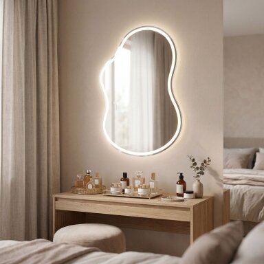 Veidrodis LED UNO 80x55 cm
