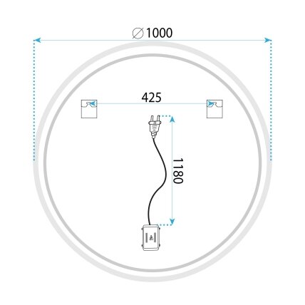 Veidrodis LED 100cm FFJ100 12