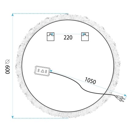 Veidrodis LED 60cm YH-3561 7