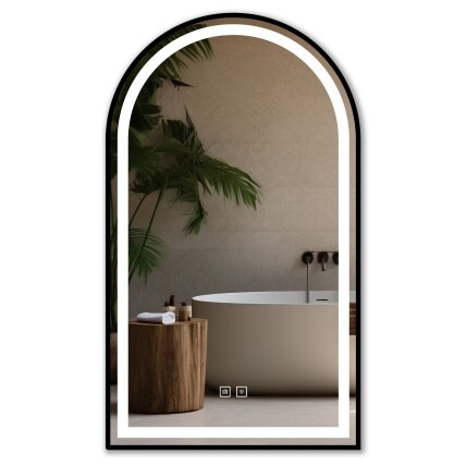 Veidrodis LED 60x100cm DASH BLACK Veidrodis LED 60x100cm DASH BLACK