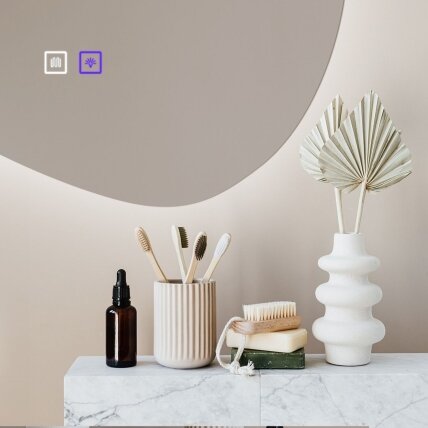 Veidrodis LED 80x60cm CLOUD C 3 Veidrodis LED 80x60cm CLOUD C 3