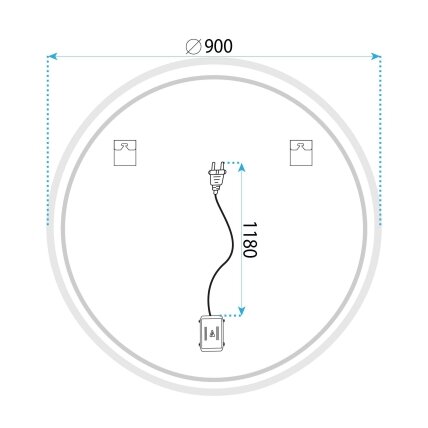Veidrodis LED 90cm FFJ90 10 Veidrodis LED 90cm FFJ90 10
