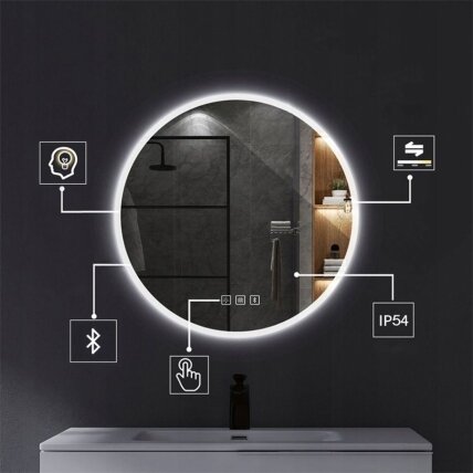 Veidrodis LED BLUETOOTH FFJ 80cm 4 Veidrodis LED BLUETOOTH FFJ 80cm 4