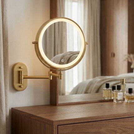 Veidrodis LED Glow Brush Gold 6
