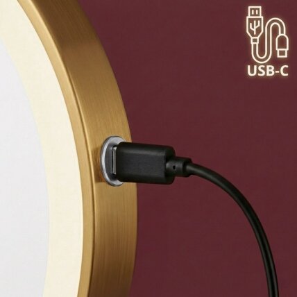 Veidrodis LED Glow Old Gold 7