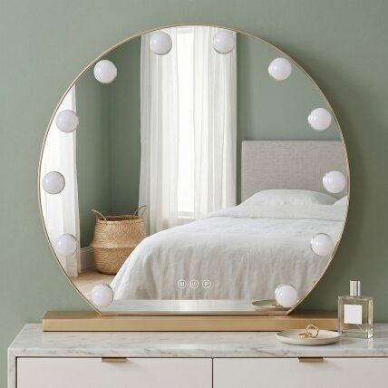 Veidrodis LED HOLLYWOOD L. Gold 50 cm 5 Veidrodis LED HOLLYWOOD L. Gold 50 cm 5