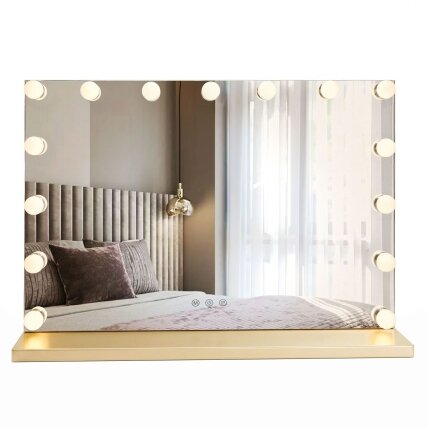 Veidrodis LED HOLLYWOOD L.Gold 80x60 9 Veidrodis LED HOLLYWOOD L.Gold 80x60 9