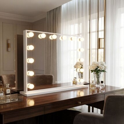 Veidrodis LED HOLLYWOOD White 80x60 3 Veidrodis LED HOLLYWOOD White 80x60 3