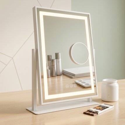 Veidrodis LED LUMI White 30x40cm 5