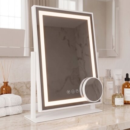 Veidrodis LED LUMI White 30x40cm 7