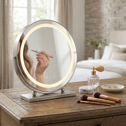 Veidrodis LED MAKE-UP Chrome 58x45 3 Veidrodis LED MAKE-UP Chrome 58x45 3